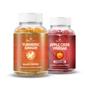 BeLive Turmeric and Apple Cider Ecephalus Gummies for Inmune Support, Mobility Support, Detox, Cleanse and Digestive Health