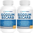 Nátrium-bikarbonát 650mg kapszula Késleltetett kiadás támogatására normál vese funkció & vese kiegészítés. Nátrium-bikarbonát savpótlásra, Alkalinity 120 tabletta 2- Pack