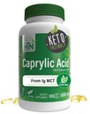 Health Thru Nutrition Capsulation Acid 600mg 100 Softstell.124; C8 Octanoic Acid from Pure 1g MCT Oil