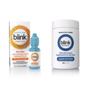 Szemcsepp száraz szemmel, hármas ellátás Kenőanyag Szemcseppek, Instant Soothing, Nedvesség + Blink Nutrittears Klinikailag bizonyított kiegészítése száraz szemmel, 50 Softgels