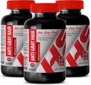 Folic Acid b12 - Anti Gray Hair Natural Formula - Skin and Nails Support (3 üveg)