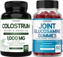Kolosztrum (120 gróf) Szarvasmarha Colostrum kapszula felnőttek és glucosamine Chondroitin (60 gumi) Közös kiegészítők férfiak és nők finom málna Flavor - Vegán széf & Készült az USA-ban