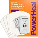 PowerHeal BioElectric Bandage Kit for Wound Care & Fast Healing - 3- Layers w / BioElectric Pad, Absorbent Pad, Adhesive + Wound Hydrogel - for Cuts, Abrasions, Blisters, Burns - 4- Pack, 4 "x 4"
