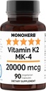 MONOHERB K2-vitamin Menatetrenone MK-4 20000 µg / kapszula - 90 Veg kapszula