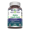 Amazing Formulas Alpha Lipoic Acid 300 mg Capsicum Supplementary - 124; Non-GMO - 124; Gluten Free - 124; Made in USA (60 Count)