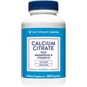 Vitamin Shoppe Calcium Citrate+Magnesium&Vitamin D,Multi-Mineral Bone Health Supplement,Vitamin D Aids Absorption, Calcium 999mg, Magnesium 567mg, Vitamin D 612IU pro Tagesdosis (300 Kapseln)