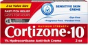 Cortizone 10 Maximális hatáserősség Skin Anti- Itch Cream, 1% hidrokortizon, 2 oz.