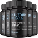 rize labs Herren Militärmuskel, Alle natürlichen Nahrungsergänzung zur Verbesserung der Leistung, Kapseln fördern Stamina und Energie - Pack von 5(300 Kapseln)