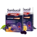 Sambucol Black Elderberry Throat Lozenge - mézzel, C-vitamin & Cink, Elderberry Lozenges Sore Throat & Cough, Soothes Scratchy Throat, Soft & Chewy - 2 Pack (40 Total Pastilles)
