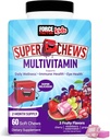 Force Factor Kids Multivitamin Super Chews, Kids Vitamins to Support Wellness, Immune Health, Eye Health, & More with 18 Vitamins, Ásványok, & Antioxidánsok, 2 hónapos ellátás, Multi- Flavor, 60 Soft Chews