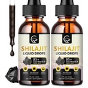(2- Pack) High Potency Shilajit Pure Himaláyan Organic Liquid Supplement, Shilajit Resin Drop for Men & Women, Max Potency 85 + Clean Trace Minerals & Fulvic Acid for Energy, Metabolizmus & Immun Support