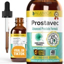 Prostavec Advanced Prosztata Support Supplement - Folyékony képlet gyorsabb abszorpció Pygeum, Saw Palmetto, Stinging Nettle + Turmeric & Damiana - Vegan, Non-GMO - 2 fl oz