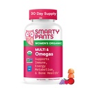 SmartyPants Organic Women 's Multivitamin Gumies: Biotin, Metil-folát, Omega 3 (ALA), D3-vitamin, C, B12-vitamin, B6, A, K & Cink, Inositol, Gluten Free, Vegetáriánus, 120 Count (30 napos ellátás)