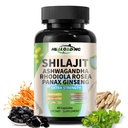 Himalayan Shilajit Kapszula Tisztított Himalayan Shilajit kivonat - Natural Energy & Stamina Support- Vegan, Non-GMO Ancient Fulvic Acid & Humic Acid Natural 60 kapszula