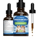 Pet Wellbeing Smooth BM arany macskáknak - Gyengéd székrekedés megkönnyebbülés felineknek - természetes gyógynövény kiegészítés 2 oz (59 ml)