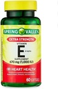 Spring Valley Extra Strength E-vitamin D-Alfa Softgels, 670 mg (1000 NE), 60 gróf