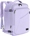 MATEIN Viseld a hátizsákot a nőknek, 40L Nehéz vám Utazás Hátizsákos Repülő Engedélyezett, Excandable Simple Fashion Daypack, Gyakori Utazási ajándékok, Light Purple