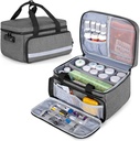 CURMIO Pill Palack Organizer Storage, Medication Lock Box for Pill Organizer and Medical Supplies, Gray (szabadalmaztatott design)