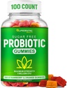 Probiotikus gumik felnőttek és gyerekek Max Strength 5 milliárd CFU) 124; Organic Sugar Free Gumies for Digestic Health