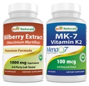 Best Naturals Bilberry kivonat 1000mg & MK- 7 K2-vitamin 100 µg