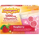 Emergen- C 1000mg C-vitamin Immuntámogatás Por Málna 30CT magában foglalja a cink, mangán, 7 B Vitaminok és elektrolitok vissza az iskolába Essentials