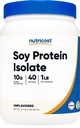 Nutricost Soy Protein izolátum por, 1 LB ízesítetlen - 10 Grams of Protein Per Serving, Vegan, GMo- Free & Gluten Free