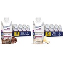 Max. fehérjetejjel Csokoládé és Francia Vanilla Táplálkozási Shakes, 30g fehérje, 150 kalóriák, 12 Pack Bundle