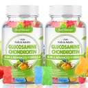 softbear Glucosamine Chondroitin Gumies MSM Triple Strength, Organic Chewable Glucosamine Chondroitin Supplement for Joint Support Vegan Mixed Fruit Flavor 120 Gumies
