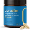 Curaslim Weight Loss Supplementary 124; 10 Natural Ingredients, Berberine, 5HTP, Chromium, Saffron