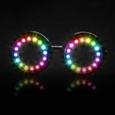 GlobFX Programozható LED-es szemüveg - 350 teljes színmodell - USB-s fényvisszaverő szemüveg Edm Zenei Fesztivál Rave Party Dance Performance Cosplay Kozmetikához