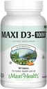 Maxi Health Vitamin D3 1000 IU Nahrungsergänzungsmittel - einfach zu schlucken - Odorless & Tasteless - Unterstützt Calciumabsorption, Immungesundheit und Knochengesundheit bei Erwachsenen Frauen & Männer - 90 Tabletten