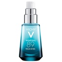 Vichy Mineral 89 Szemszérum, hialuronsav és koffein krém, alatt szem krém sötét körök, hidratáló és puffadás csökkentő, Opthalmológus tesztelt