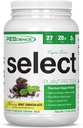 Pescience Select Vegán növényi alapú fehérje por, menta csokoládé, 27 szerving, Premium Pea és barna rizs keverék