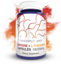 Nootropics Depot Koffein und L-Theanin Kapseln | 60 Pillen | Enthält 100mg Koffein und 200mg L-Theanine | Natürliche Ergänzung | Energie Booster | Mental Fokus + Alertness | Kaffee Alternative