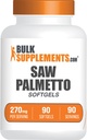 BulkSupplements.com Saw Palmetto Softgels - Saw Palmetto Supplement, Saw Palmetto 270mg - Herbal Supplement, Gluten Free, 1 Softgel per Serving, 90 Count (1-es csomag)