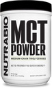 NutraBio MCT por, közepes láncú trigliceridek, Lean Súly Gain, Keto Friendly, 1 lb. Por - 50 Servings