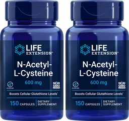 Life Extension N- Acetyl- L- Cystein (NAC) 600mg, 150 kapszula (2 db-os csomag)