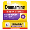 Dramamine Motion Betegség Kevesebb fulladás, Travel Vial, Multicolor, 8 gróf
