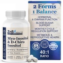 ZnS Myo-Inositol & D-Chiro Inositol Ergänzung | Hormonal Balance & Menstruationszyklus Unterstützung | 40:1 Ideale Ratio | Ovarian Gesundheit & Fruchtbarkeitshilfe | 2050mg | 30-Tage Vegan Kapseln