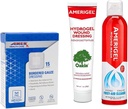 AMERIGEL Total First Aid Bundle - 1 oz. Hydrogel Wound Dressing, 7.1 oz. Saline Wound Wash, 2x2 Hordozott Gézszövet