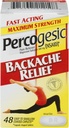Percogesic Backache Relief Pain Reliever, Maximális hatáserősség, 48 tabletta