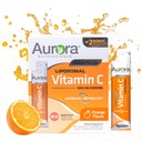 Aurora Nutrascience Liposzómás C-vitamin - Egészséges immunpótló kiegészítés felnőttek számára, Sugar Free, 3000 mg per szerving, Vegan, Gluten Free, Non-GMO - 32 Single Serve Packets, Orange