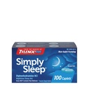 Tylenol Simply Sleep Nighttime Sleep Aid Caplets, 25 mg Difenhidramin HCl, Non-Habit Forming Alvástámogatás felnőtteknek, 100 gróf