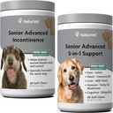 NaturVet Senior Advanced Inkontinence Dog Supplement - Segíti a támogató kutya hólyag kontroll normál vizelés - 60 Ct. Soft Chews - Senior Advanced 5in1 Support Dog Supplement - 60 Soft Chews