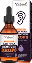 Organic Ear Wax Removal Drops for Clugged Ears - Natural Ear Wax Cleaner Oil for Kid, Felnőtt, Baby - Earvial Removal Liquid for Unclugging Ears, Earaches, Hear Health (Made in USA)