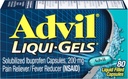 Advil Pain Reliever / Láz Reducer, 200mg Oldott Ibuprofen (80- Count Liqui- Gel kapszula, 2. csomag)