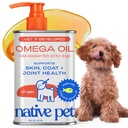 Natives Pet Omega 3 Fischöl für Hunde & Katzen - Fördert gesunde Haut, glänzender Mantel, & starke Gelenke - Hergestellt mit Wild Alaskan Lachsöl für Hunde – Tasty, Fast-Absorbing Omega 3 6 9 Liquid Supplement-16oz
