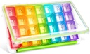 Fullicon Weekly Pill Organizer 4 Times egy nap, Pill Box 7 Day for Travel, Moistore- Proof Daily Pill Box Organizer, Big Pill Case for Medicine, Vitamin, Halolaj, és kiegészítés (Tiszta és zöld)