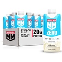 Izom Milk Zero Protein Shake, Vanilla Crème, 11 Fl Oz Carton, 12 Pack, 20 g protein, Zéró Cukor, 100 kalória, kalcium, Vitaminok A, C & D, 4g Fiber, Energizáló Snack, Packaging May Vary, 12 Count of 1)