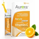Aurora Nutrascience Mega- Pack Liposomal C-vitamin, Immun Support, 3000 mg Per Serving, Vegan, Gluten Free, Non- GMO, 10 egyadagos csomag, Orange